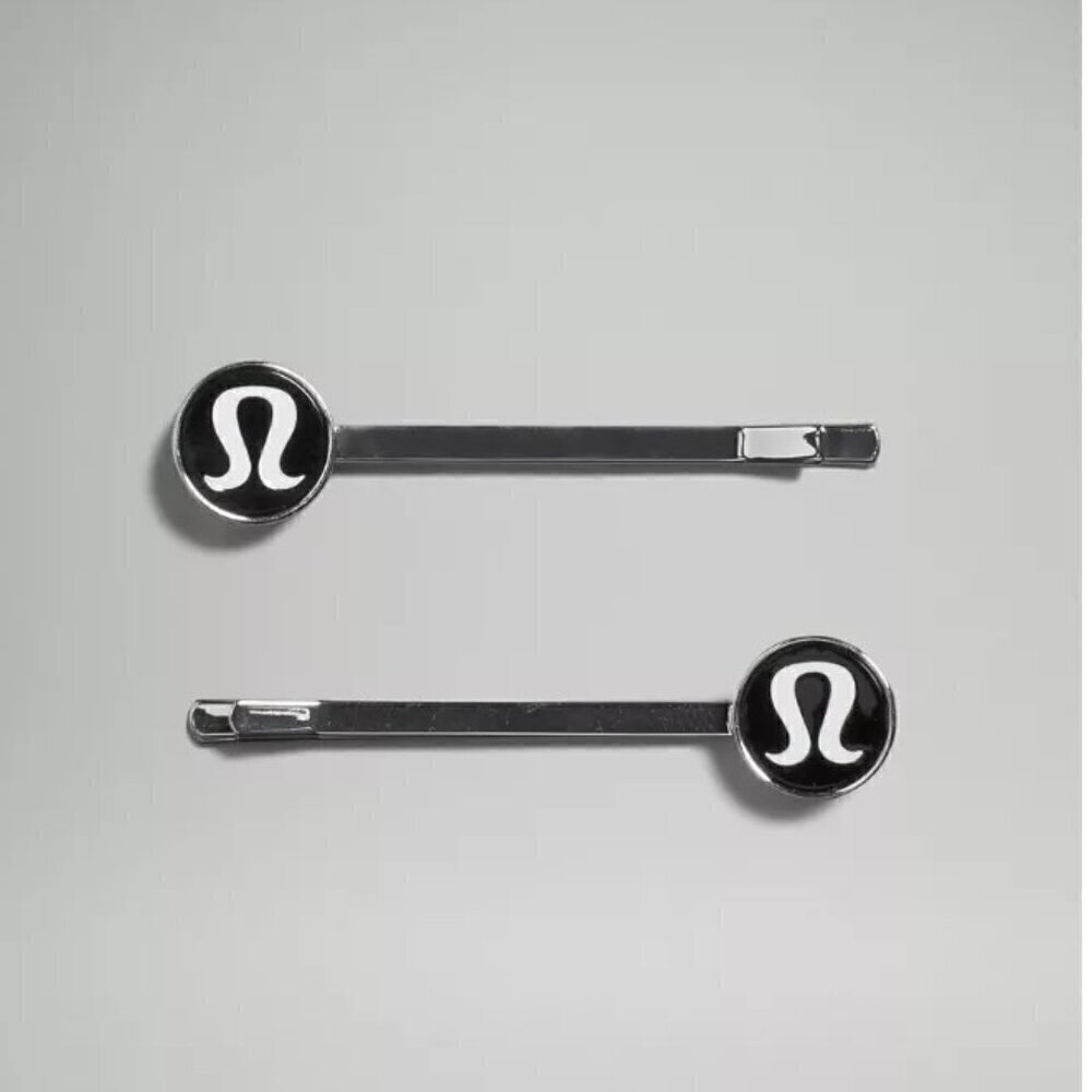 NWT Lululemon Logo Bobby Pins *2 Pack - Black